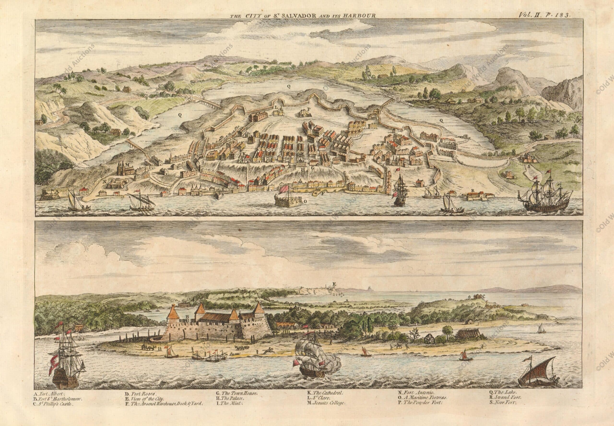 Mapa de Salvador da Bahia de 1748 - Mapas Históricos do Brasil