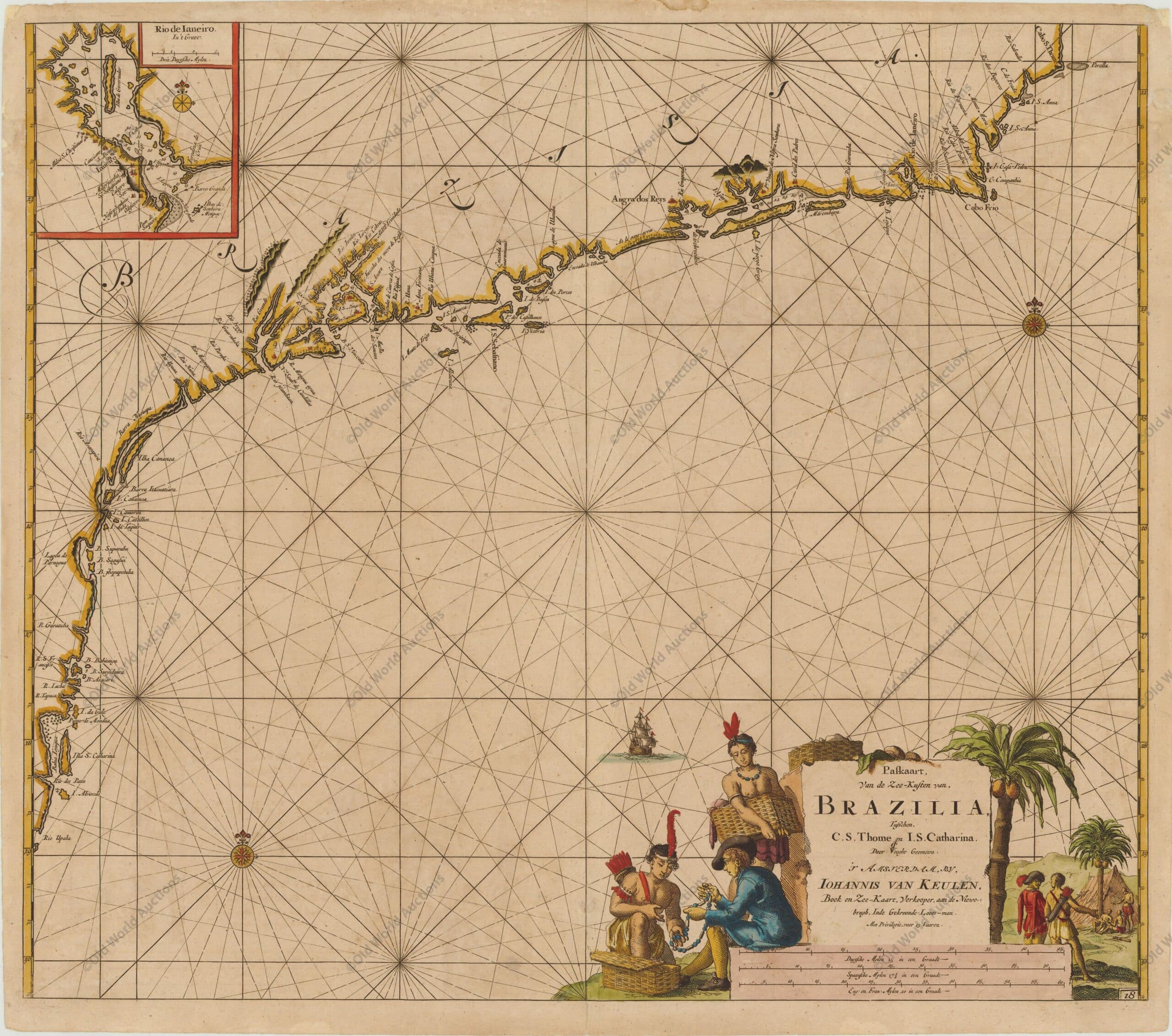 Mapa do Rio de Janeiro de 1682 - Mapa Histórico